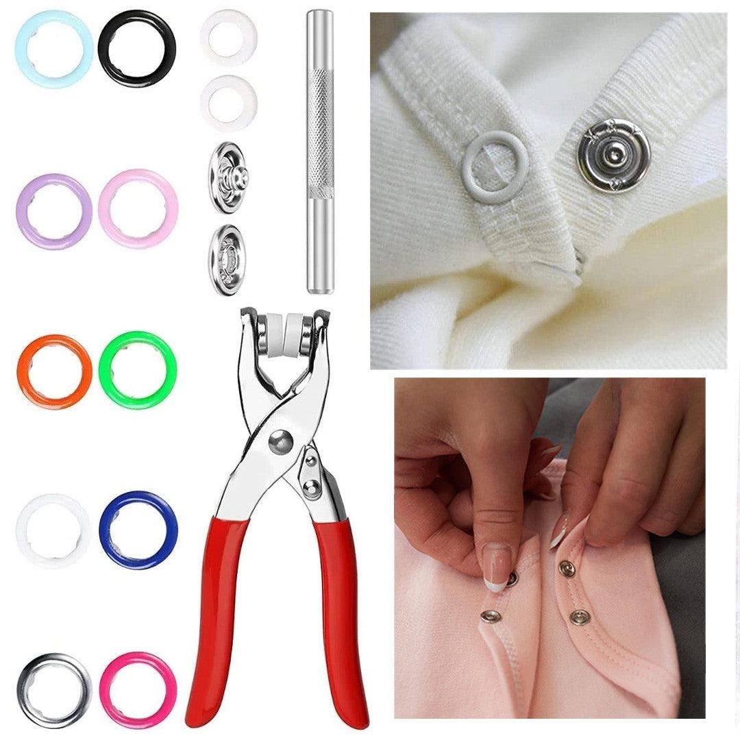 KIT REPARADOR: BROCHE DE PRESION PINZAS + 200 BOTONES - Tienda Happy